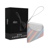 Ploom etui s dva pretinca Multicolored Patterned Canvas